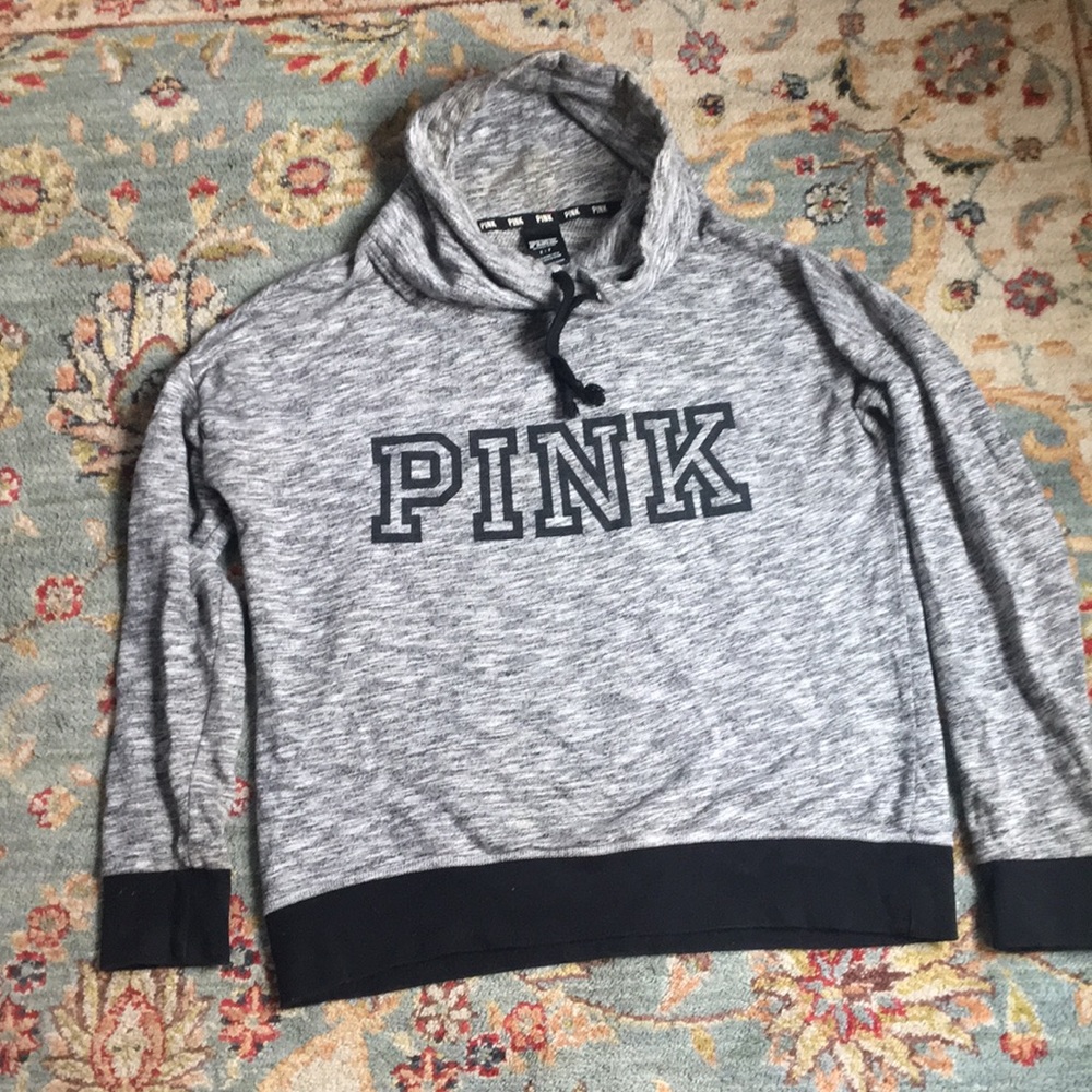 Pink Cowl Neck Sweatshirt - size S